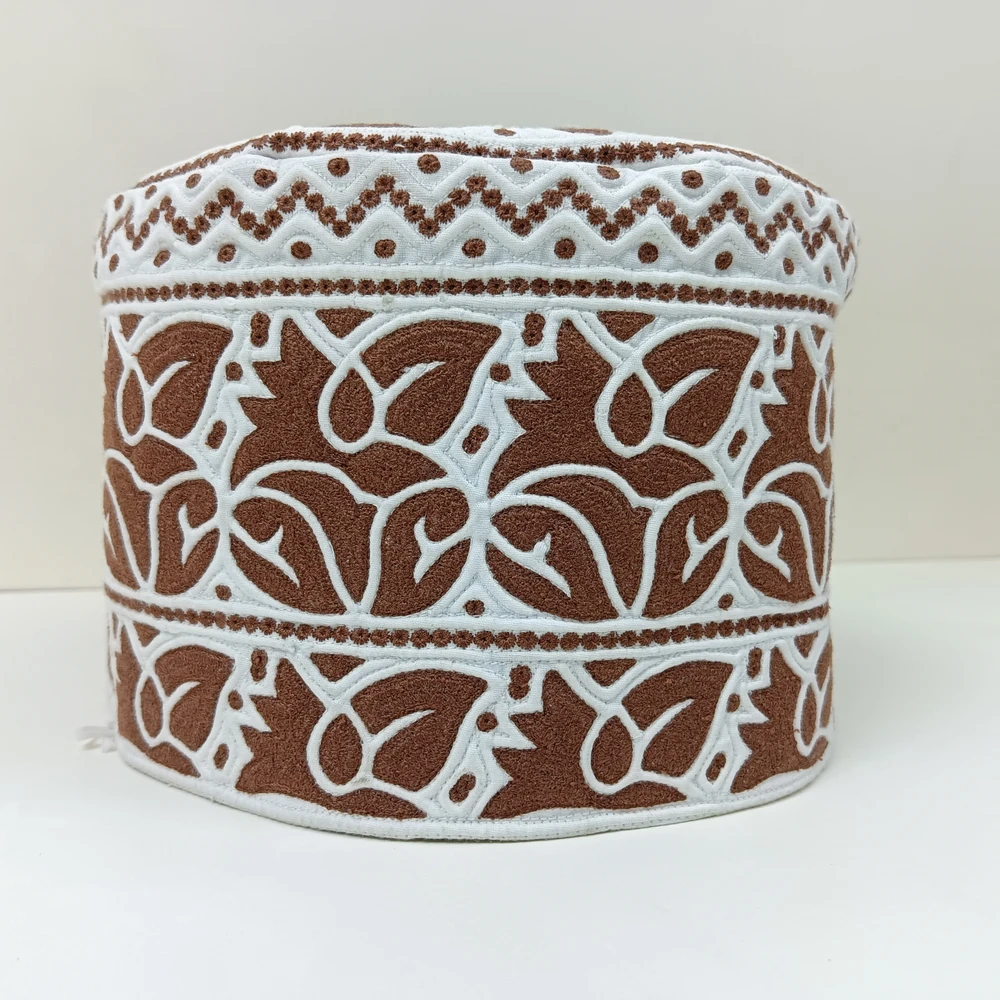 Chestnut Brown Omani Handmade Tupi | Size 58