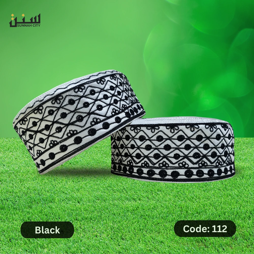 Black Azhari Tupi | Sunnah City Premium Cap