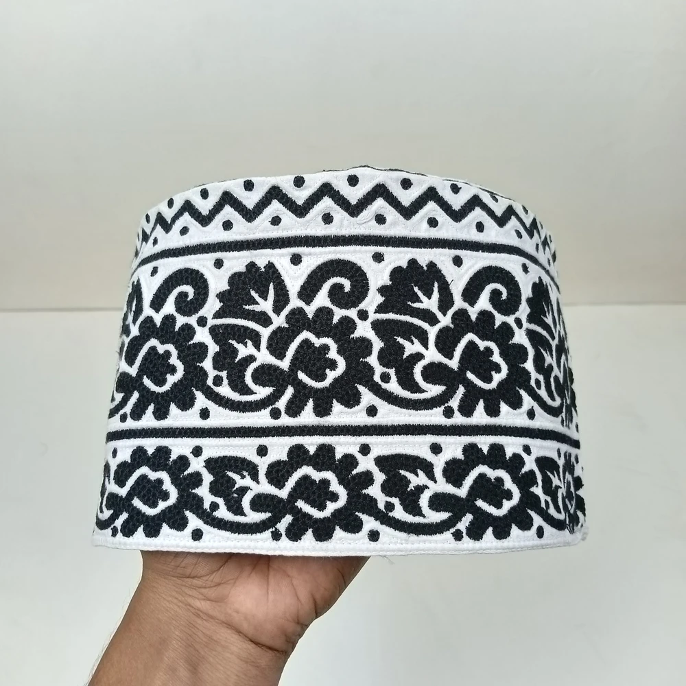 58 Size Omani Black Cap – Azhari & Hujur Favorite Handmade Tupi
