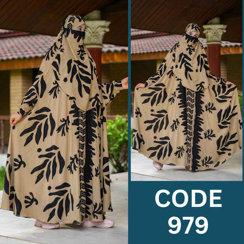 Luxury Zilbab Abaya Khimar (979)