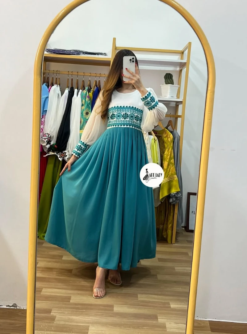 Dubai Cherry Borka Gown - Image 3