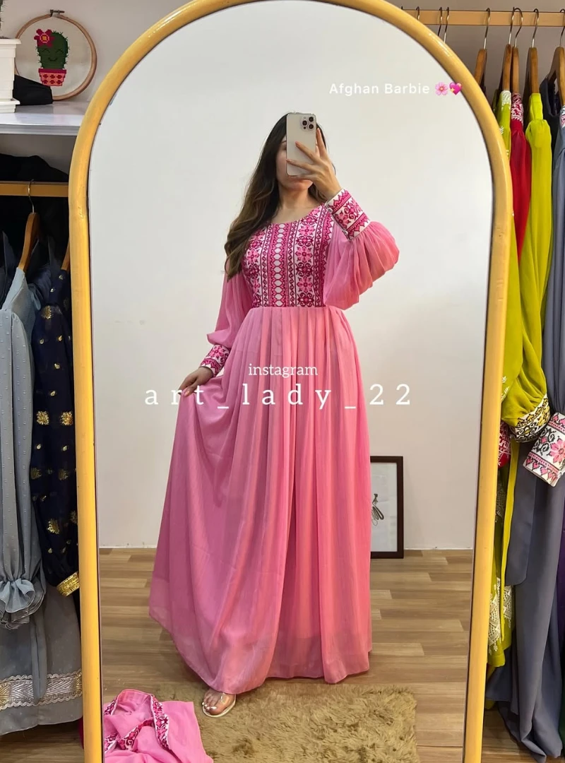 Dubai Cherry Borka Gown - Image 6