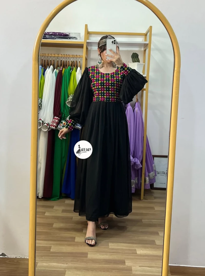 Dubai Cherry Borka Gown - Image 10