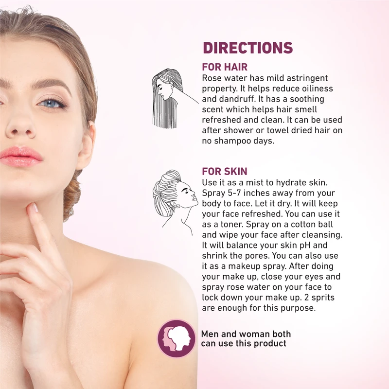 Skin Cafe 100% Natural Rose Water Face And Body Mist - Image 4