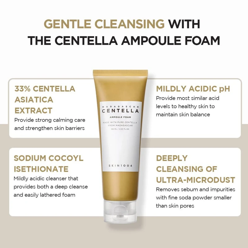 SKIN1004 Madagascar Centella Ampoule Foam Cleanser 125ml - Image 5