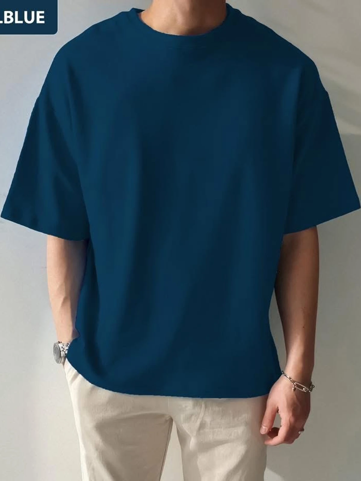 Drop Shoulder Petrolblue
