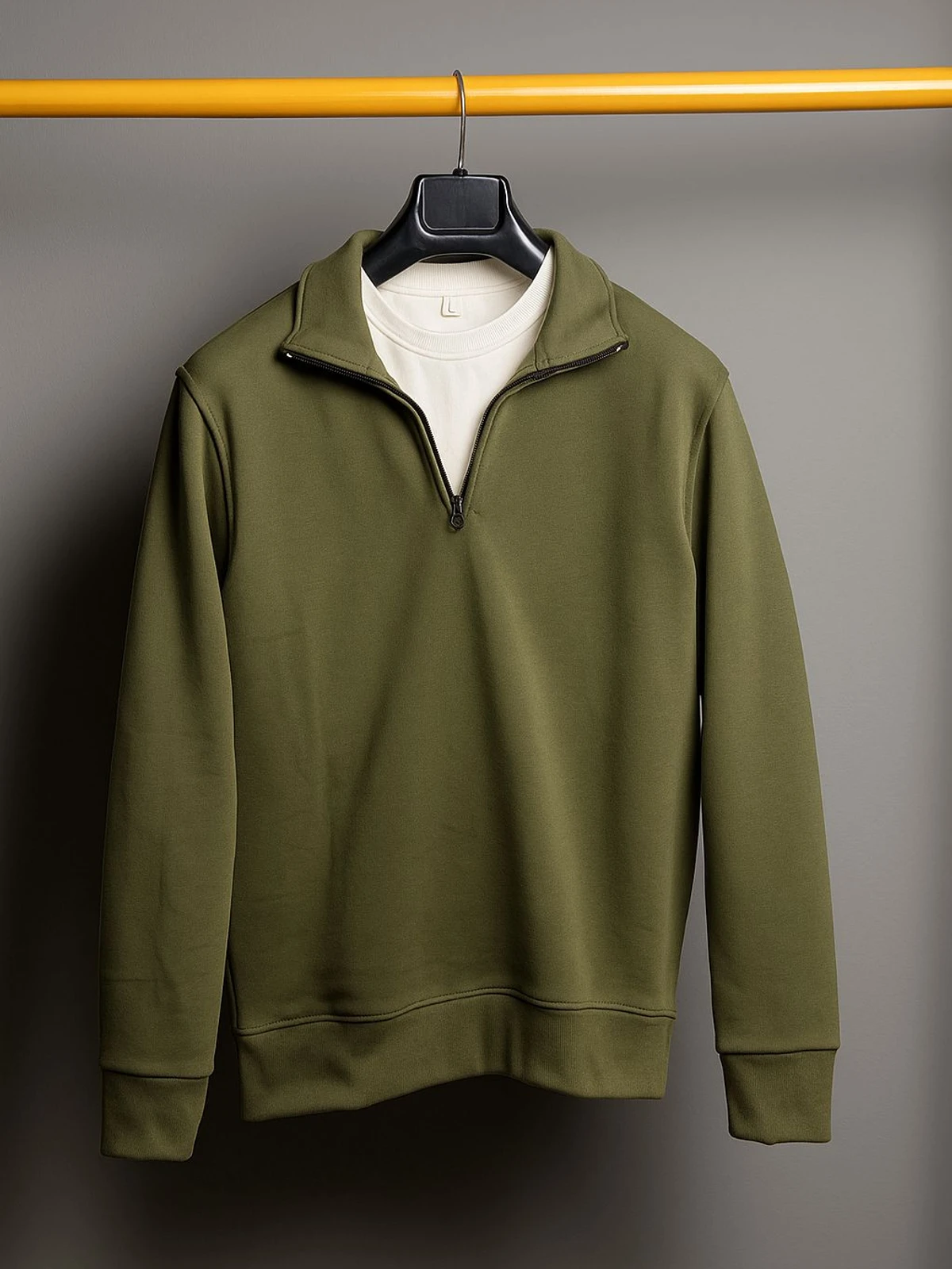 Sweat Zipper Olive - Image 3
