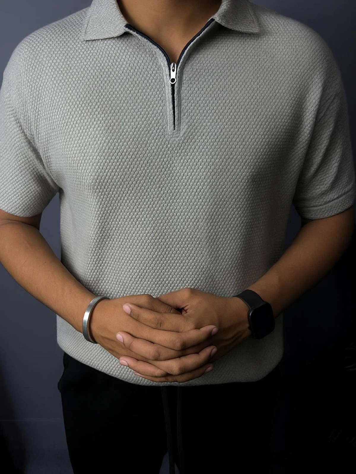 Zipper Polo Ash