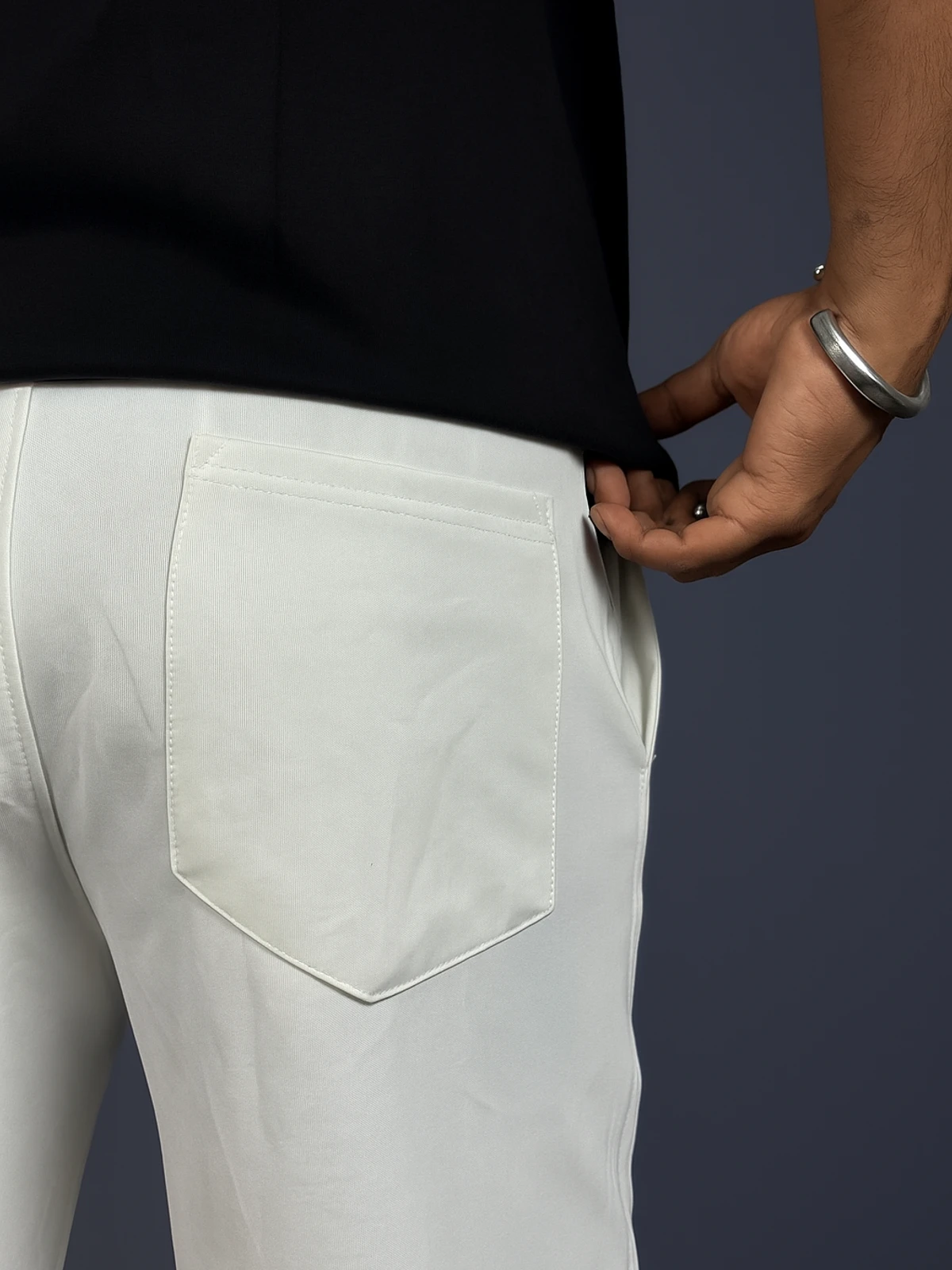 Back pocket Trouser White