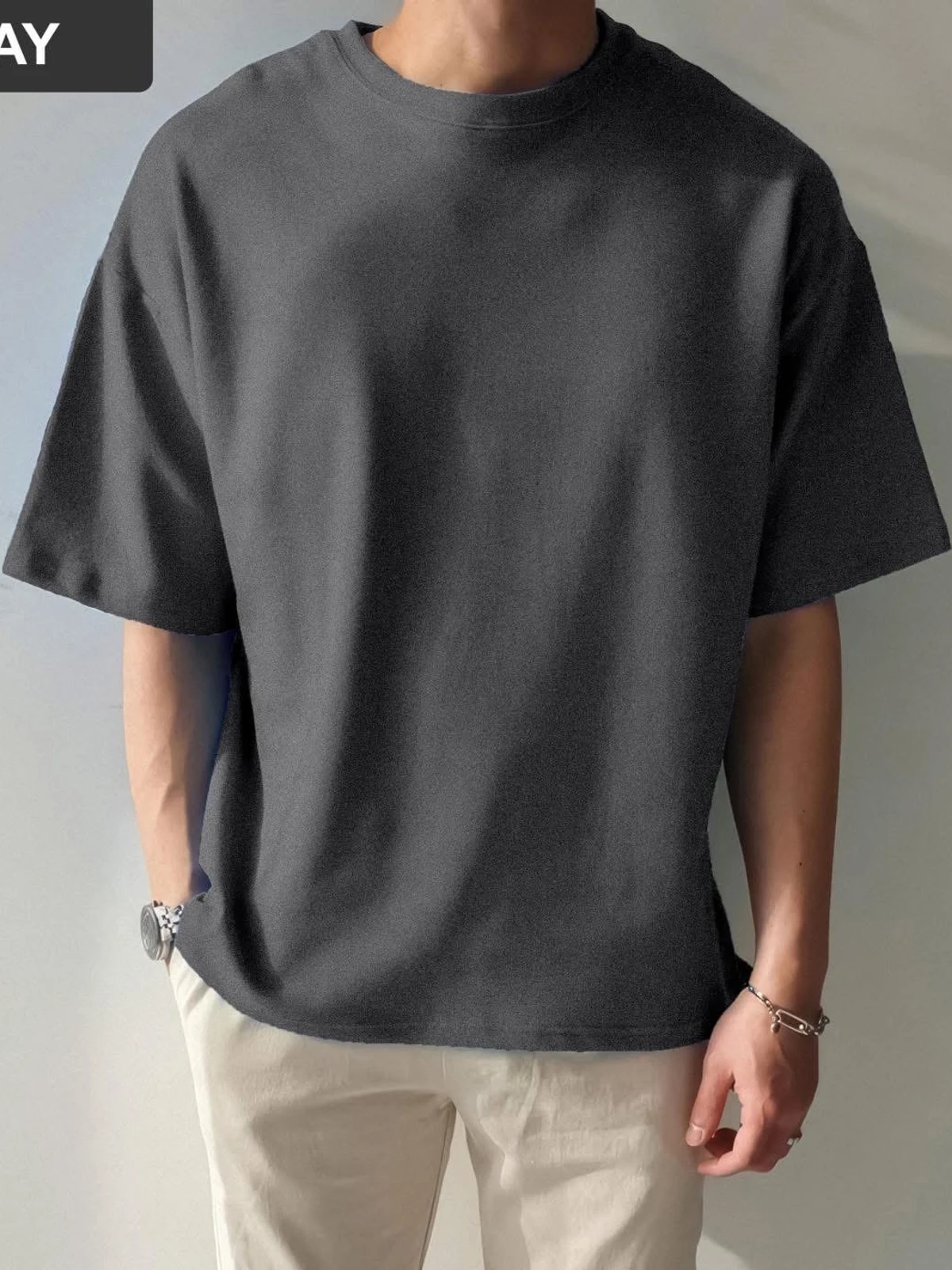 Drop Shoulder Gray