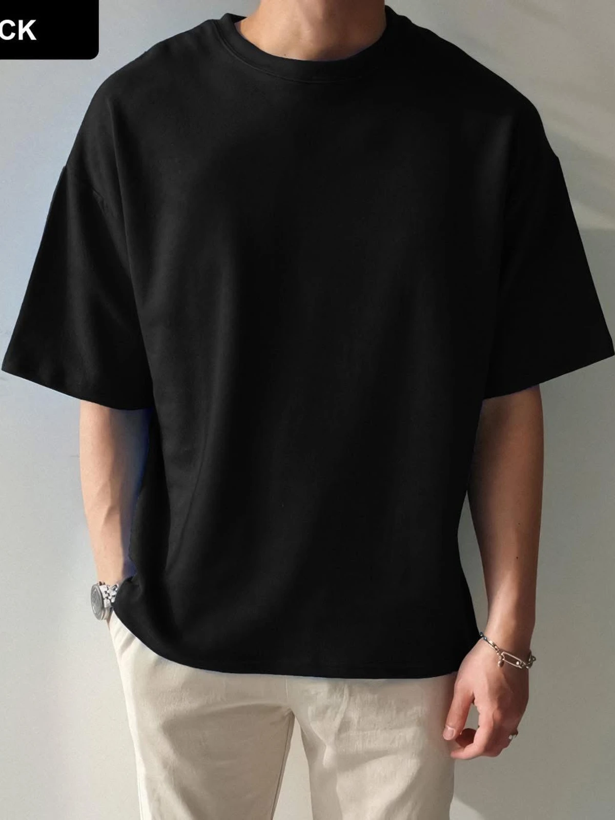 Drop Shoulder Black