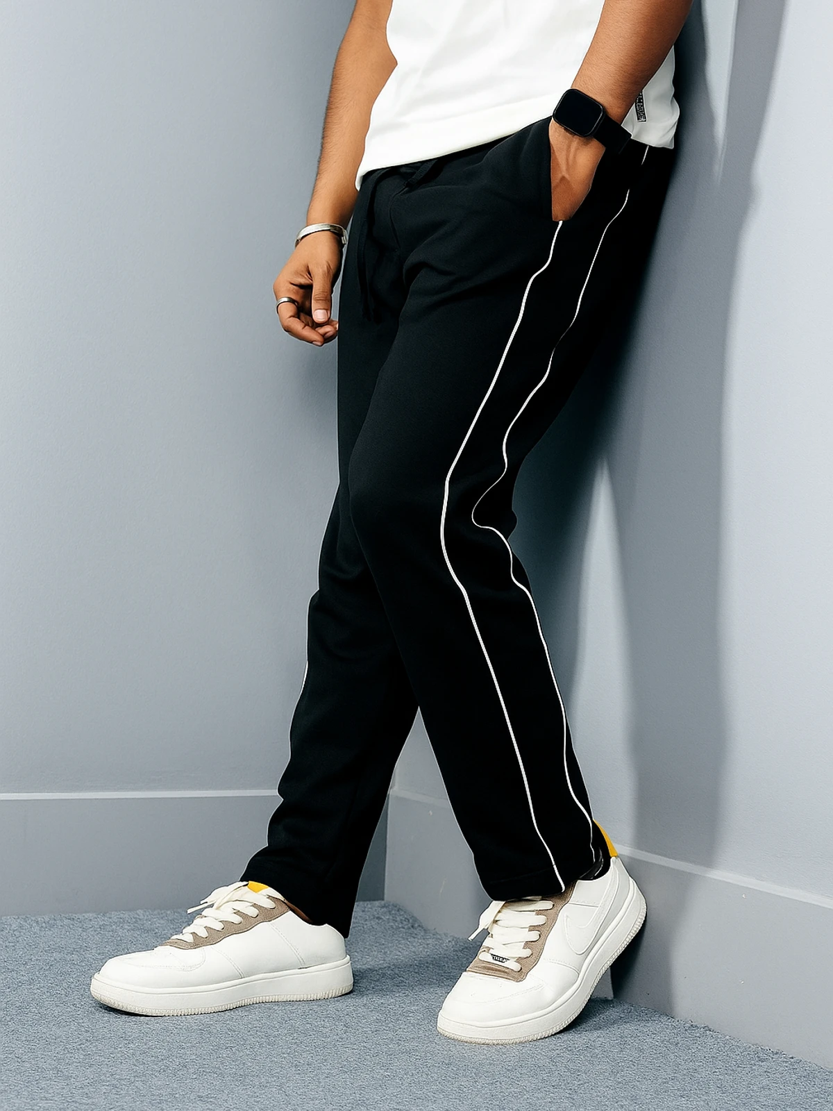 Stripe Trouser Black