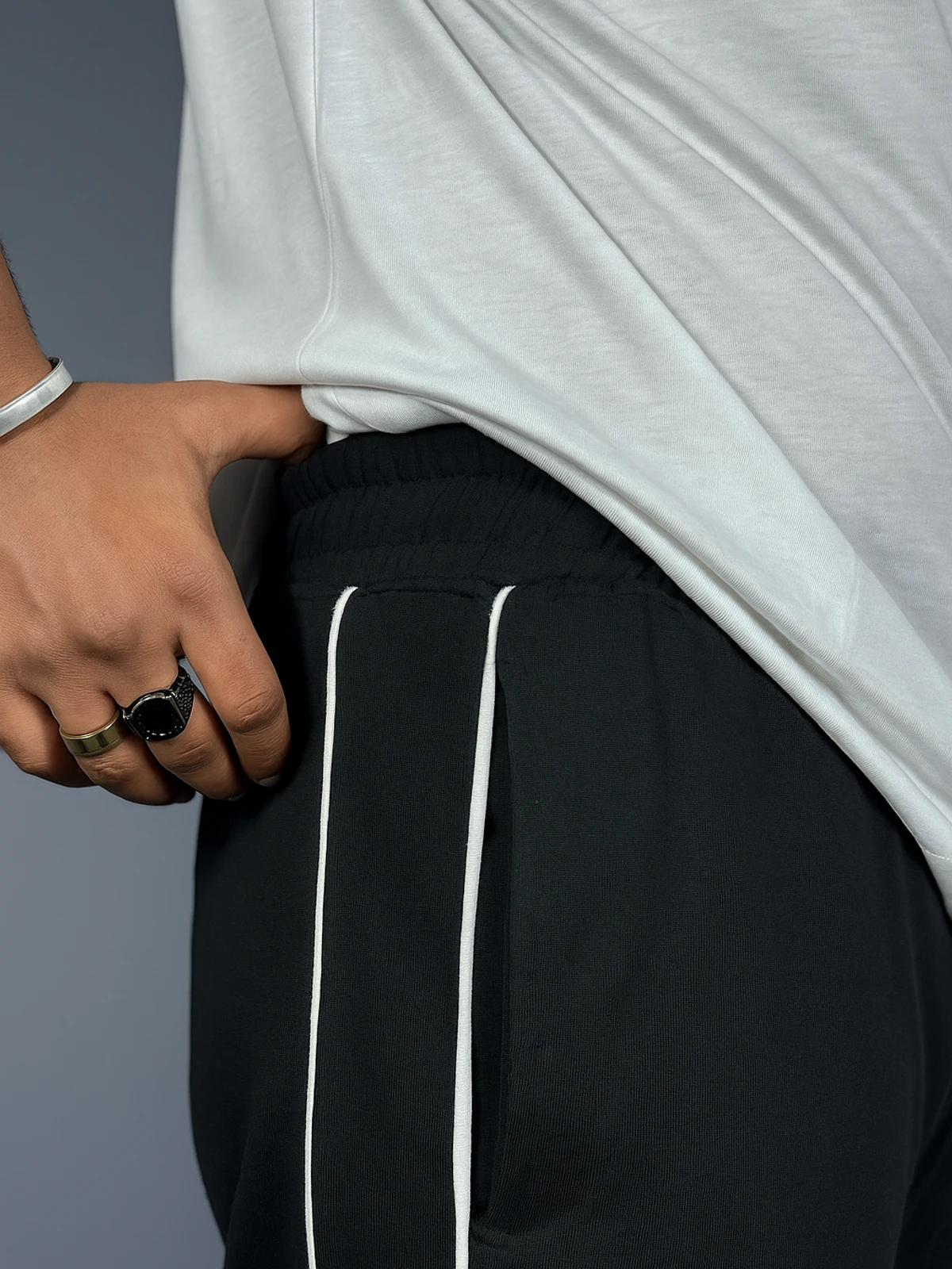 Stripe Trouser Black - Image 3