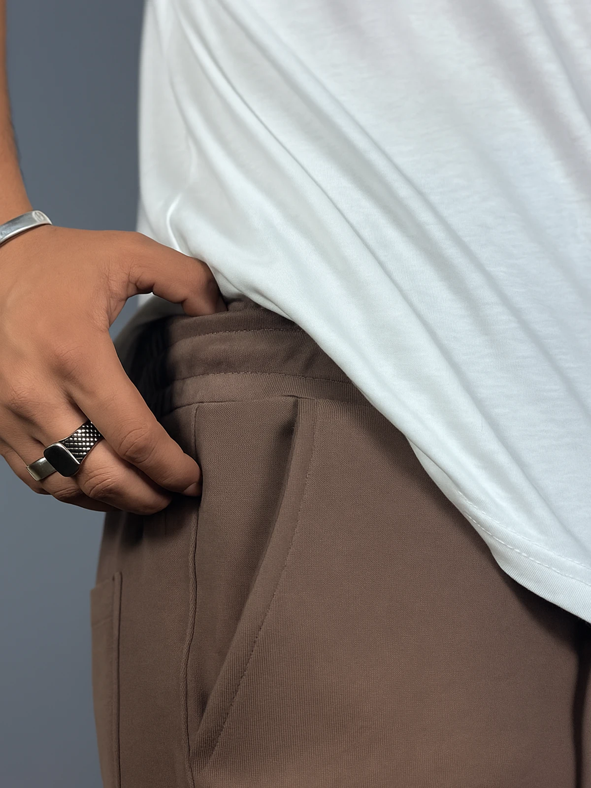 Back pocket Trouser Coffe - Image 3
