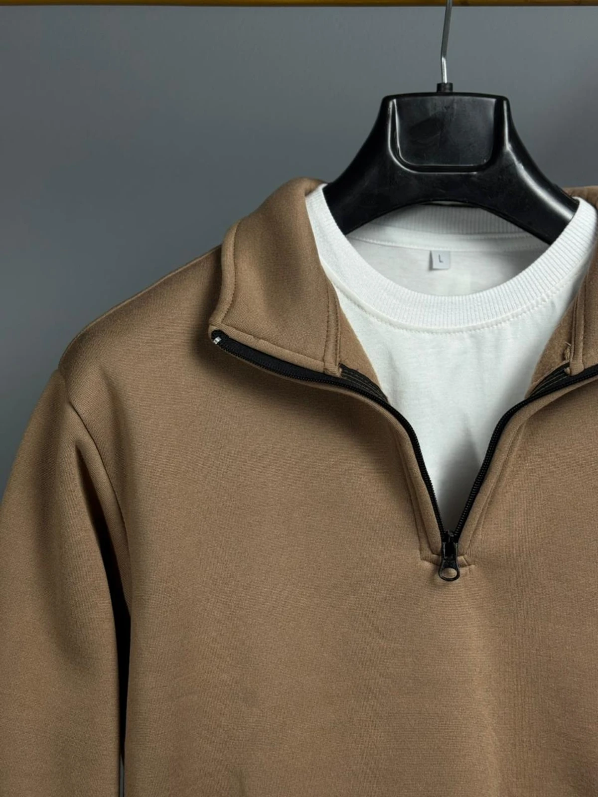 Sweat Zipper Brown