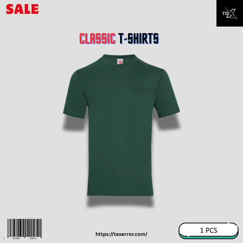 Men's Classic Solid T-shirt Combo : Green, Paste,Navy Blue