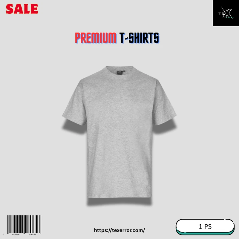 Men's Premium Basic T-shirt : Grey Melange