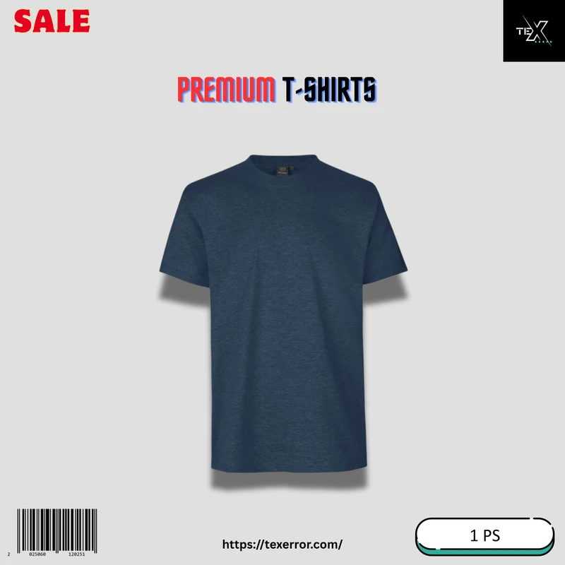 Men's Premium Basic T-shirt : Blue Melange
