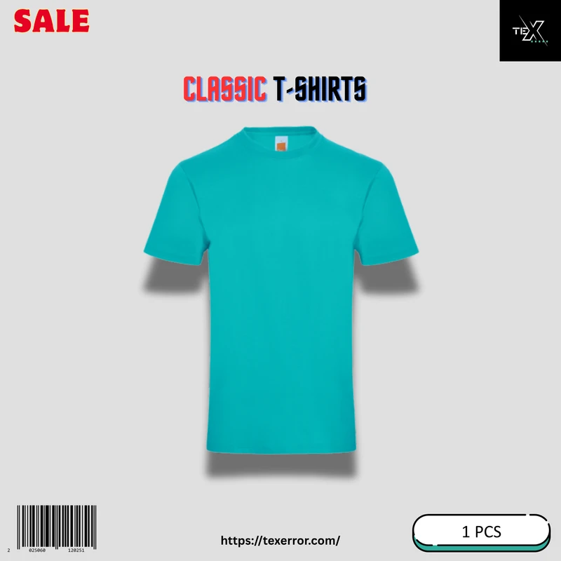 Men's Classic Solid T-shirt Combo : Green, Paste,Royal Blue