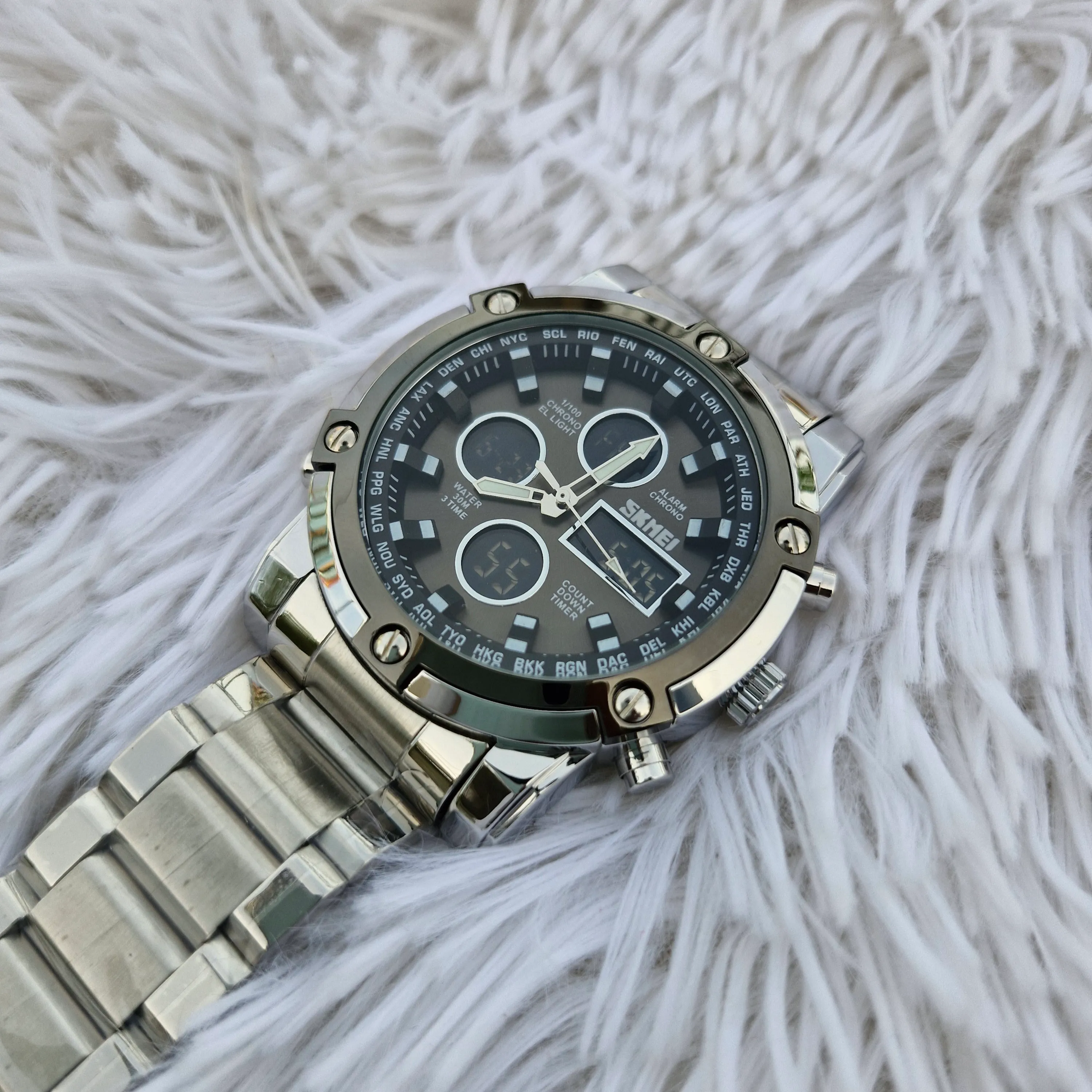 SKMEI 1389 SILVER B PREMIUM - Image 3