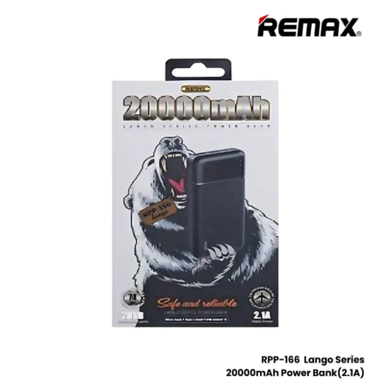 Remax RPP-166 Lango Series 12W 20000mAh Power Bank 2.1A Dual USB Output LED Lite Indicator - Image 5