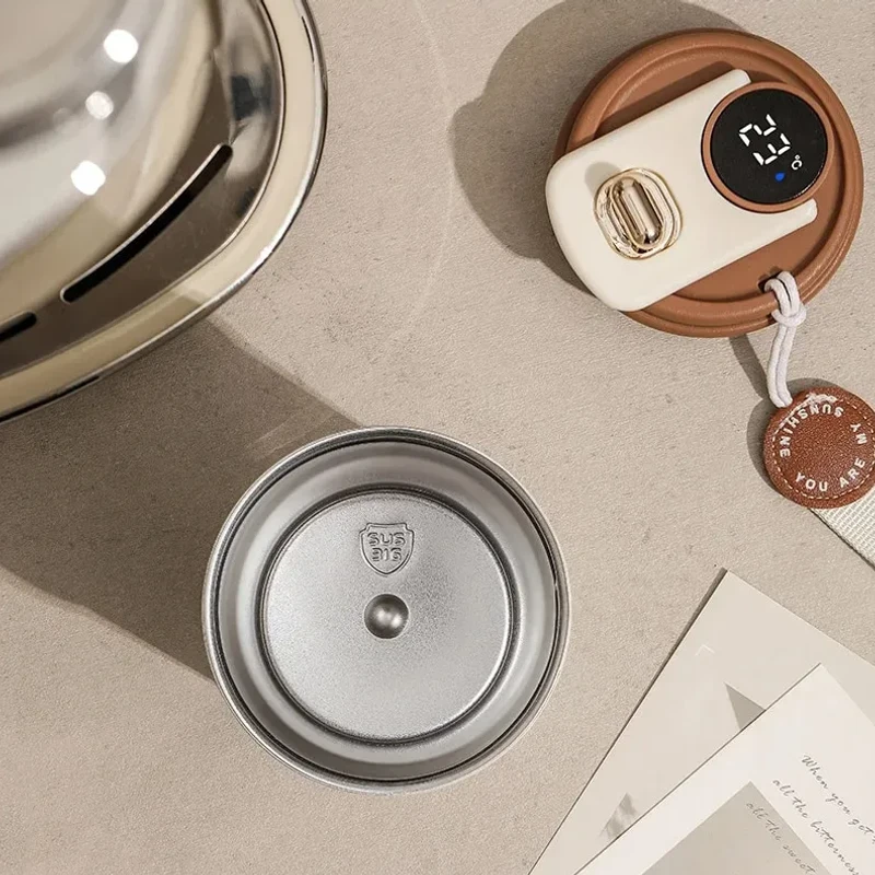 450ml Thermos Bottle Smart Display Temperature 316 Stainless Steel Vacuum Cup Office Coffee Cup Business Portable Thermal Mug