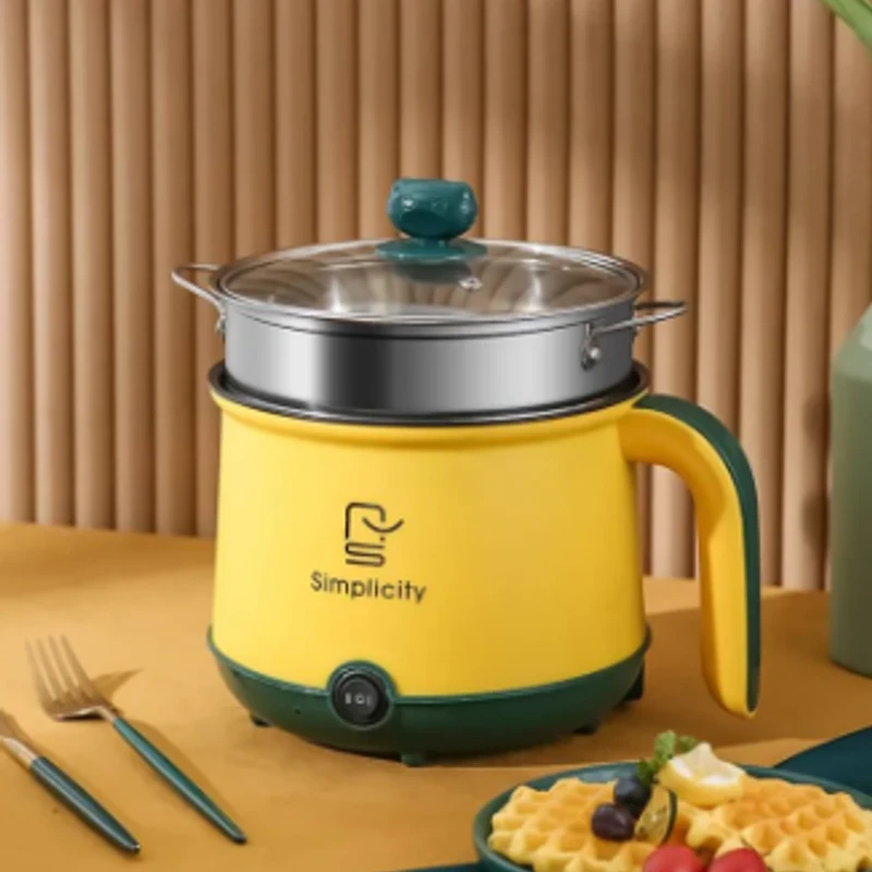Simplicity Portable Electric Multicooker Cooking Pot With Steamer and Multipurpose 1.8 Liter