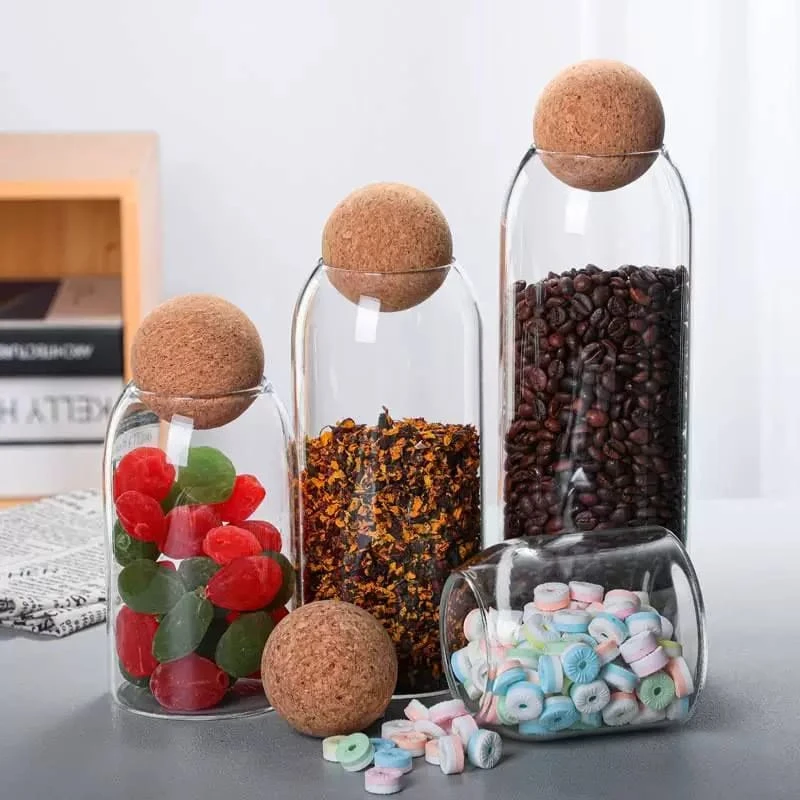 Glass Storage Jars 4pcs Set