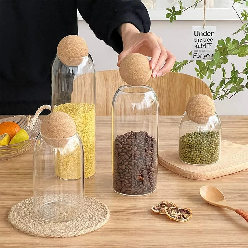 Glass Storage Jars 4pcs Set