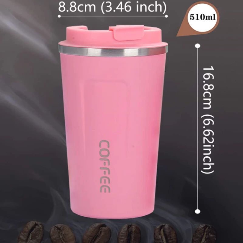 Stainless Steel Coffee Cup Travel Thermal Mug Leak-Proof Thermos Bottle Tea Coffee Mug Vacuum Flask Insulated Cups
