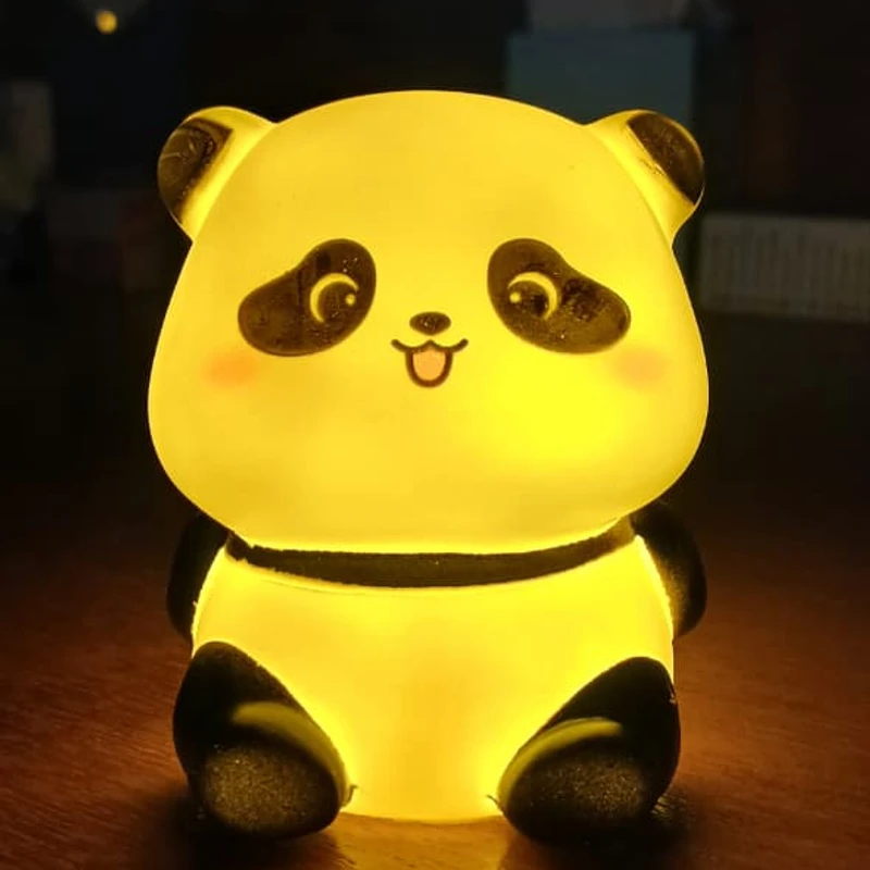 Panda Silicone Night Light, Patting Light, Baby Panda
