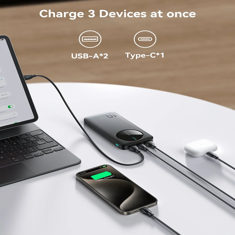 JOYROOM JR-PBF12 2.4A LED Power Bank 22.5W 10000mAh - Image 4