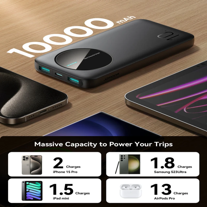 JOYROOM JR-PBF12 2.4A LED Power Bank 22.5W 10000mAh - Image 5