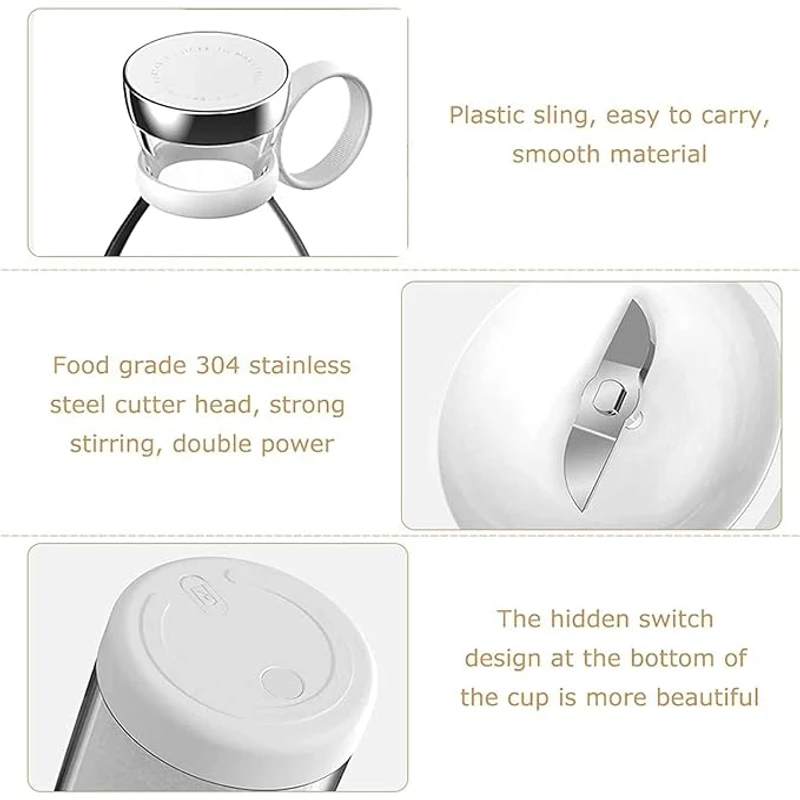 Mini Fast Electric Blender bottle Usb Portable Juice bottle - Image 3
