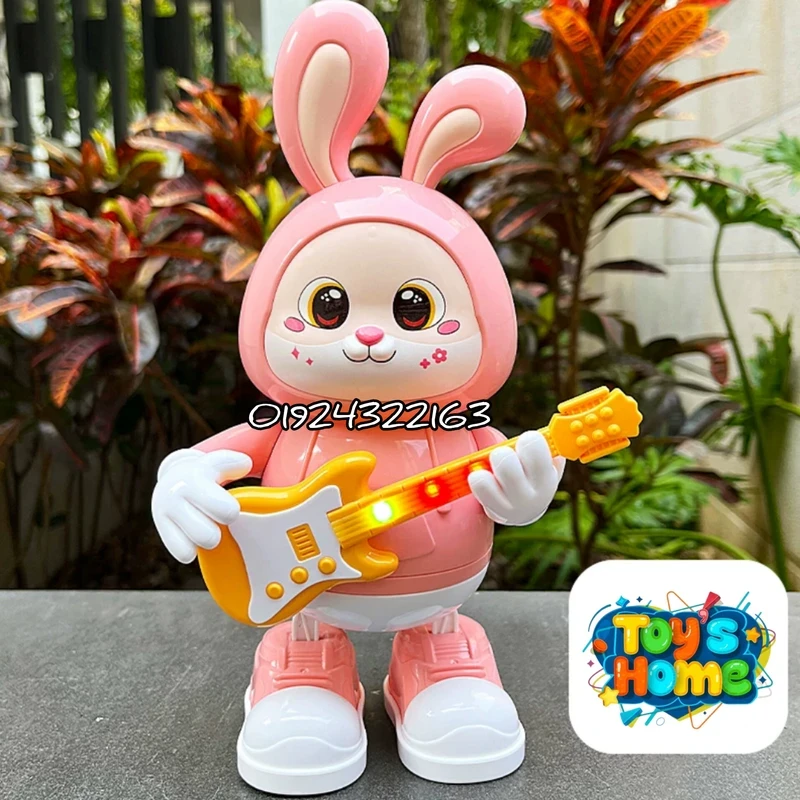 Cute Dancing Rabbit Guitarist Musical Toy