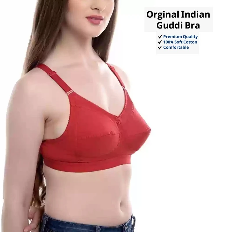 Indian Guddi Bra, Full coverage cotton bra.