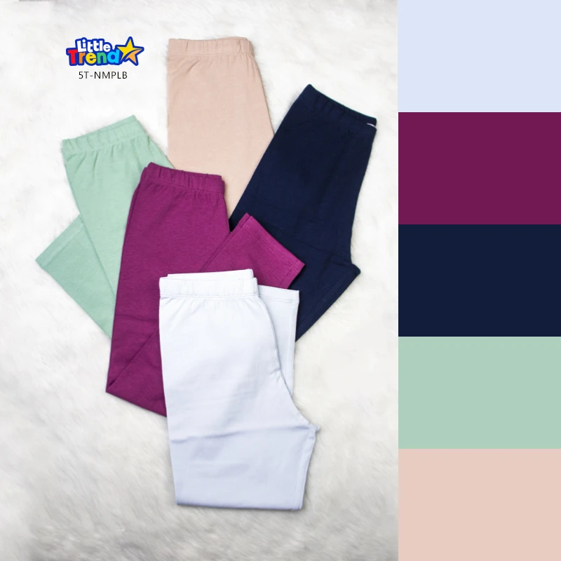 Girls 5 pcs Solid Trouser Stromy Colors 5T-NMPLB