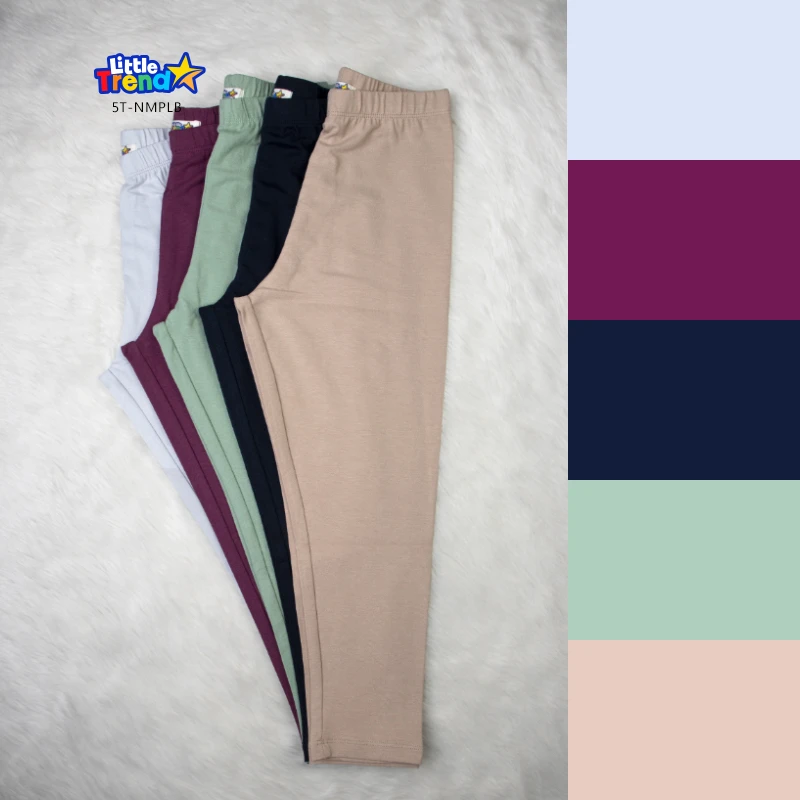 Girls 5 pcs Solid Trouser Stromy Colors 5T-NMPLB - Image 3