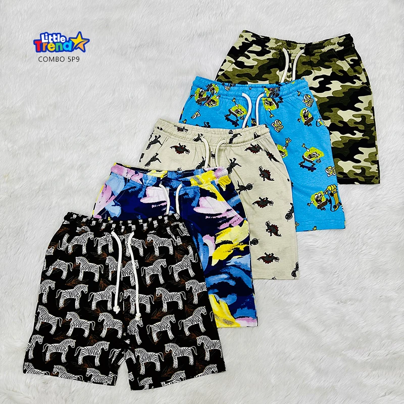 5'Pcs Kids Summer Shorts Combo 5P9