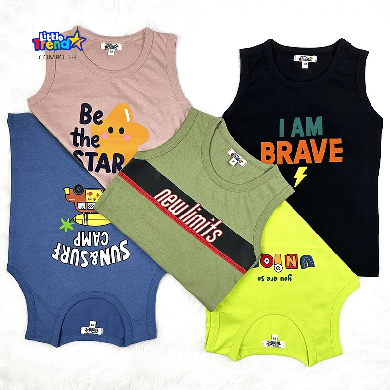 5pcs Sleeveless T-Shirt Combo 5H