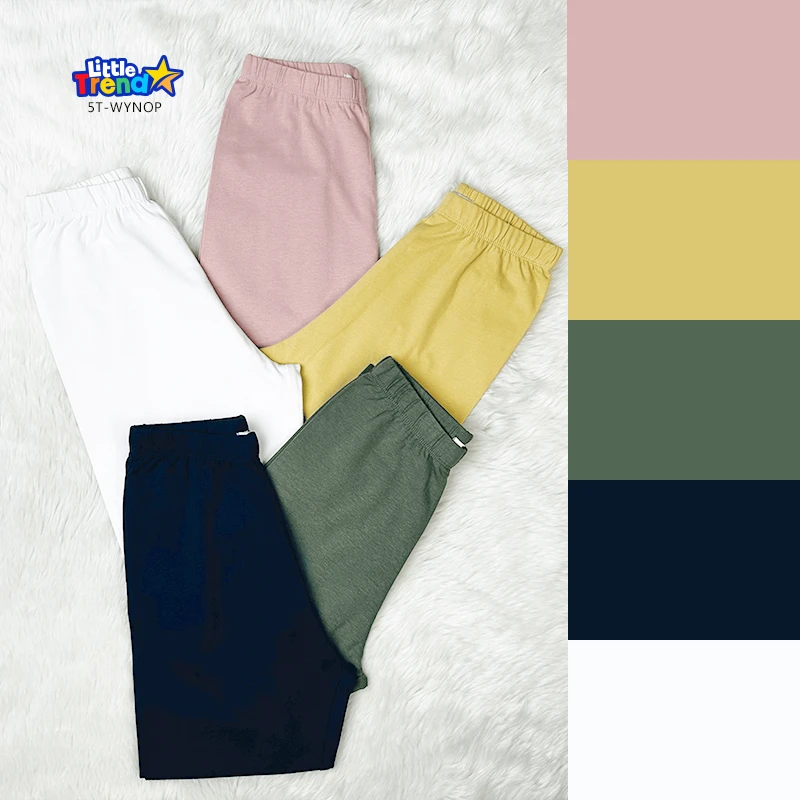 Girls 5 pcs Solid Trouser Stromy Colors 5T-WYNOP
