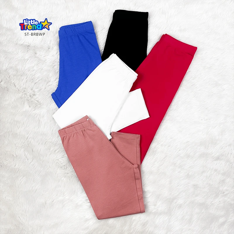 Girls 5 pcs Solid Trouser Stromy Colors 5T-BRBWP