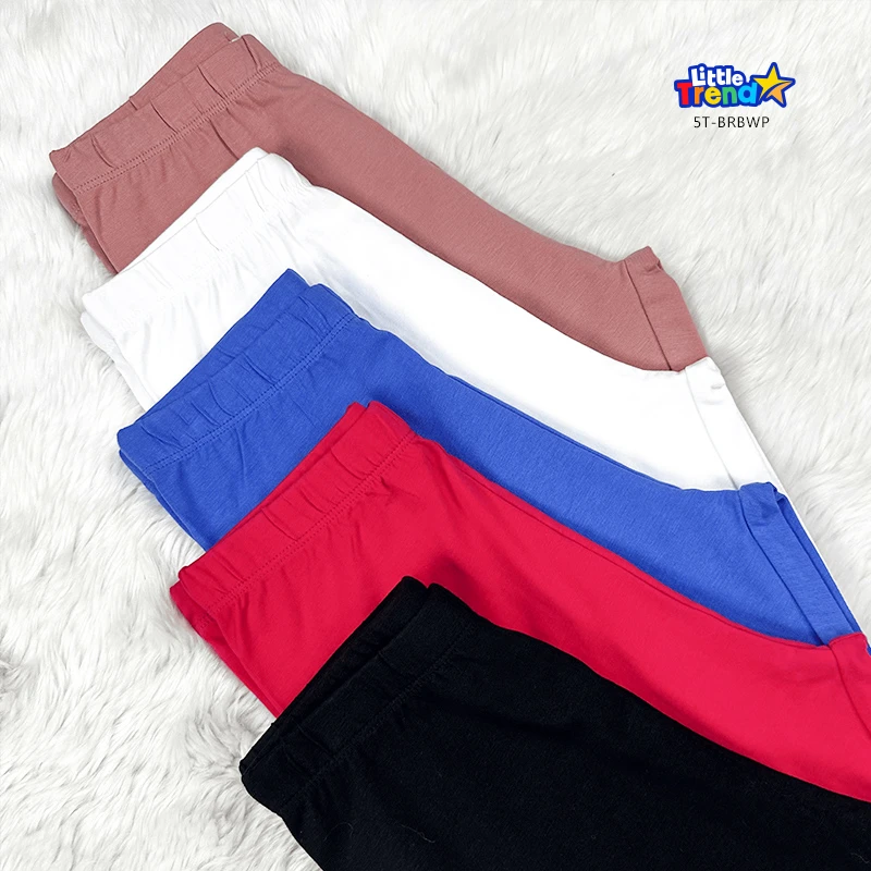 Girls 5 pcs Solid Trouser Stromy Colors 5T-BRBWP - Image 3