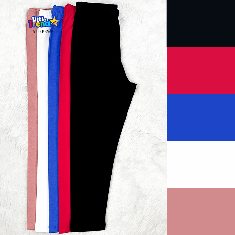 Girls 5 pcs Solid Trouser Stromy Colors 5T-BRBWP - Image 4
