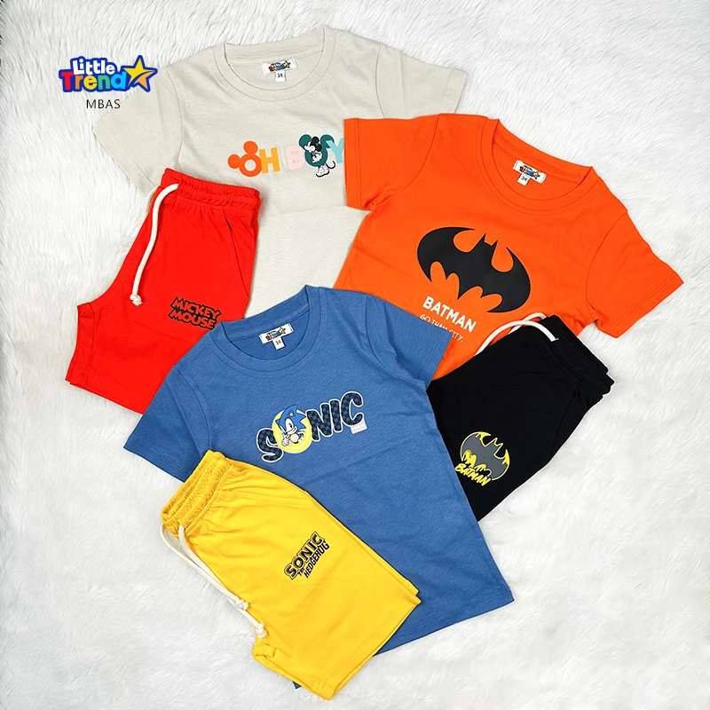 3pcs Half Sleeve T-shirt and Pant Set MBAS