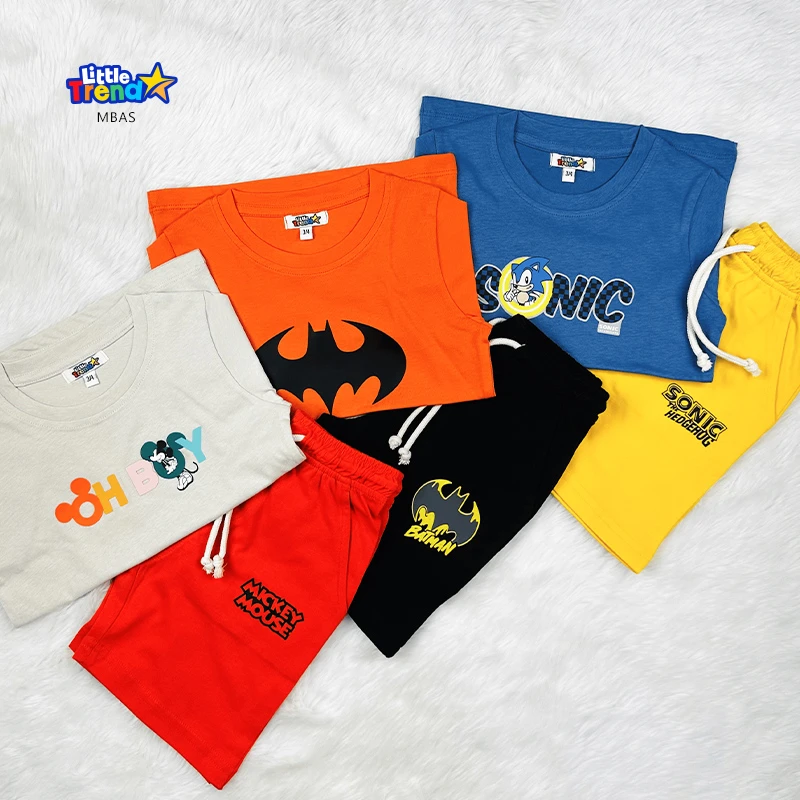 3pcs Half Sleeve T-shirt and Pant Set MBAS