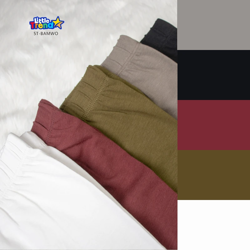 Girls 5 pcs Solid Trouser Stromy Colors 5T-BAMWO