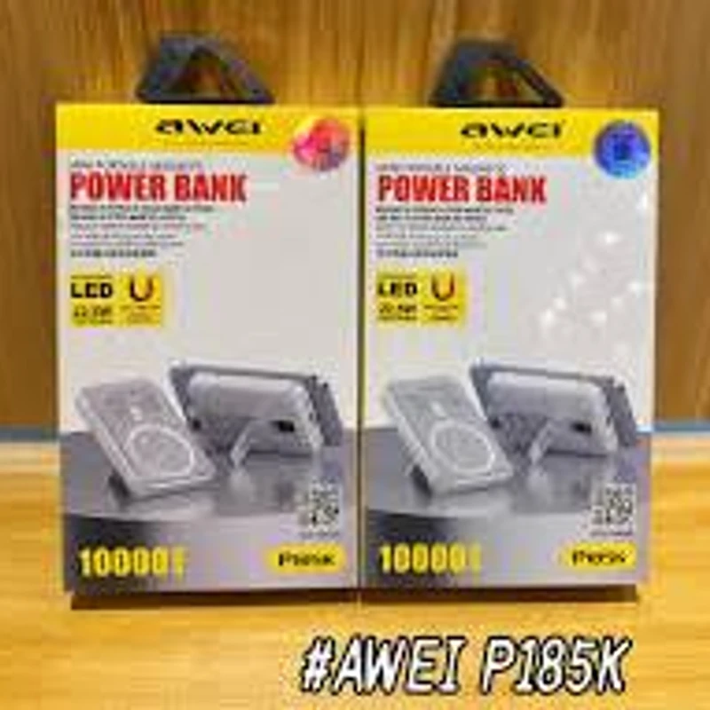 Awei P185K 10000mAh Portable Type-C Input Powerbank Mini Pocket 22.5W Fast Charging Power Bank