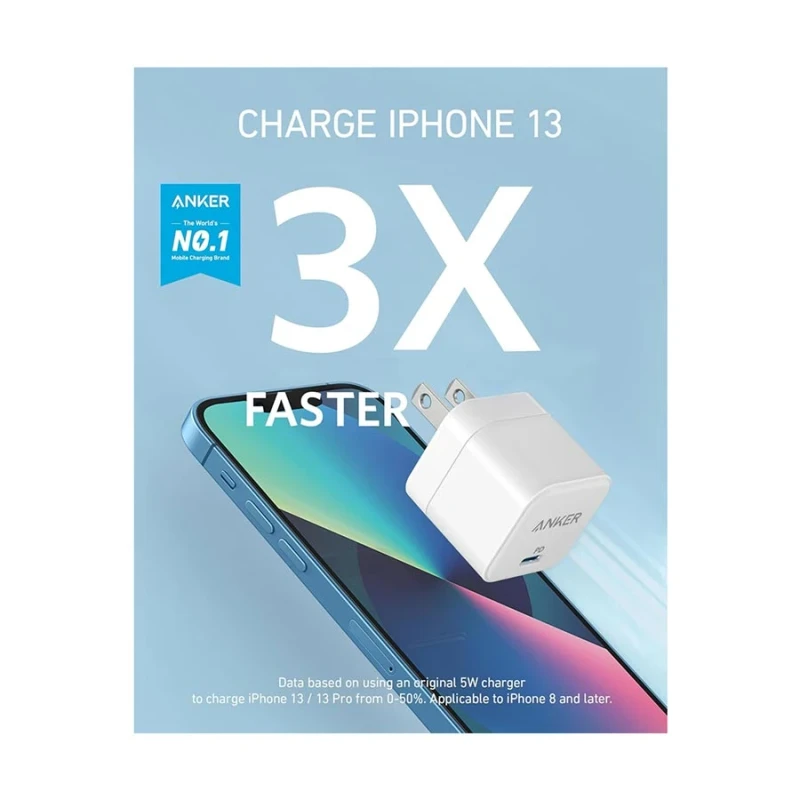 Anker B2149 20W USB-C White Charger / Charging Adapter with USB-C Cable #B2149 - Image 4