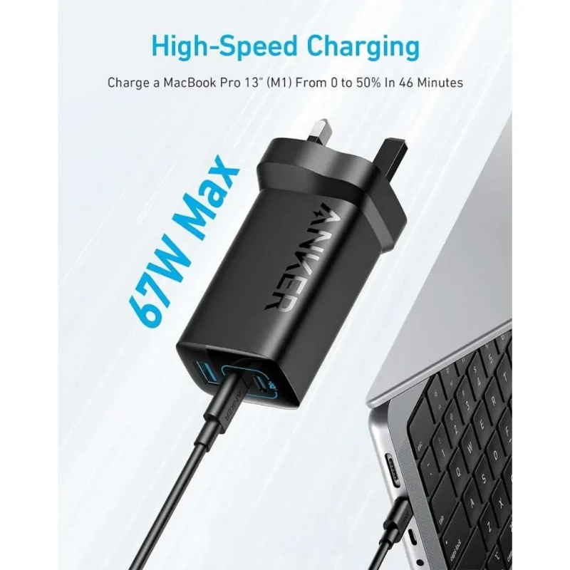 Anker 336 Three Port Wall Charger (A2674) - 67W - Image 3